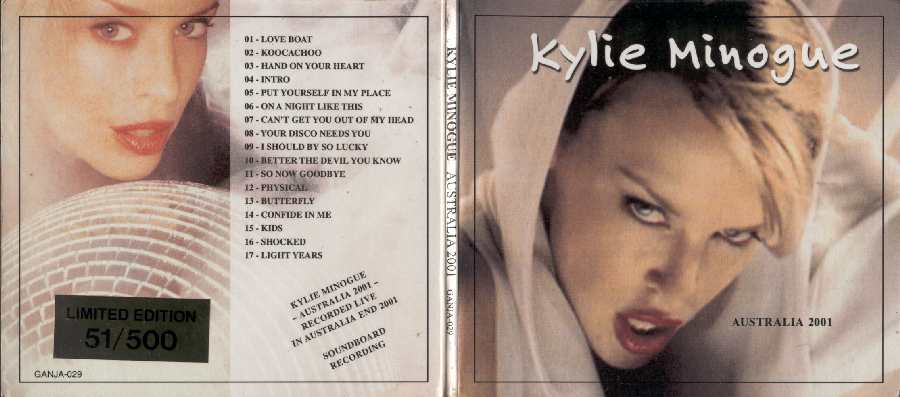 KYLIE MINOGUE AUSTRALIA 2001