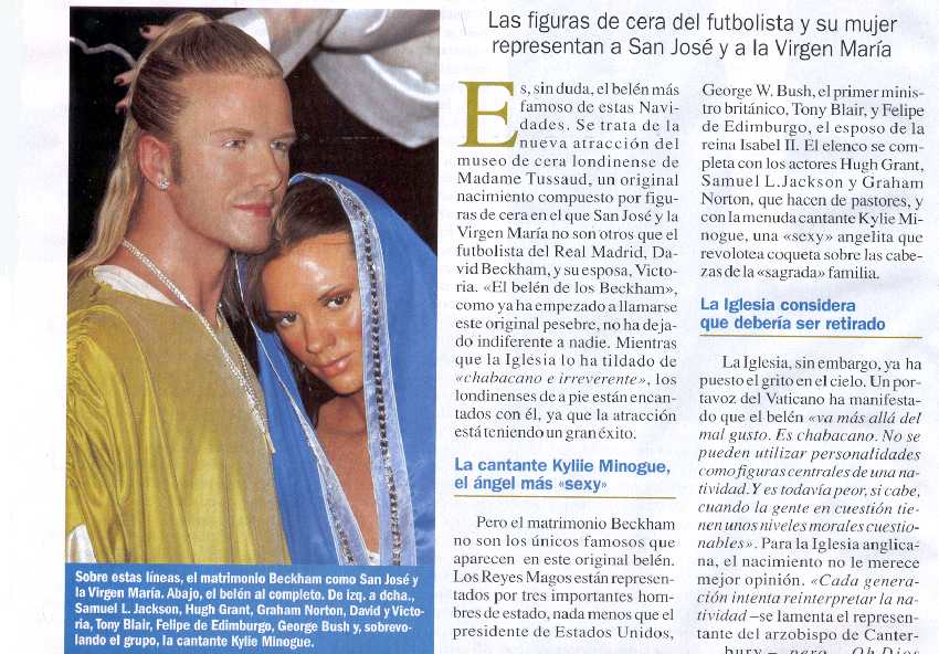 KYLIE MINOGUE EN PESEBRE DE MADAME TUSSAUD