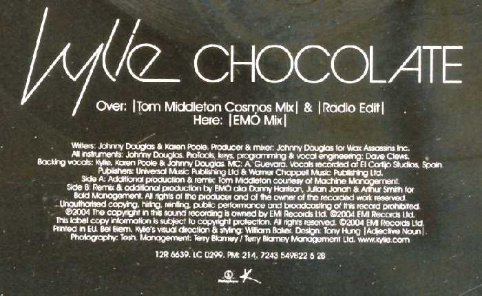 Kylie Minogue. Chocolate