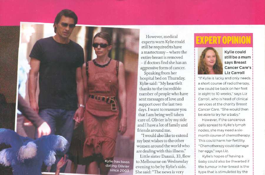 Kylie Minogue en la revista 'CLOSER' del 3 de junio de 2005