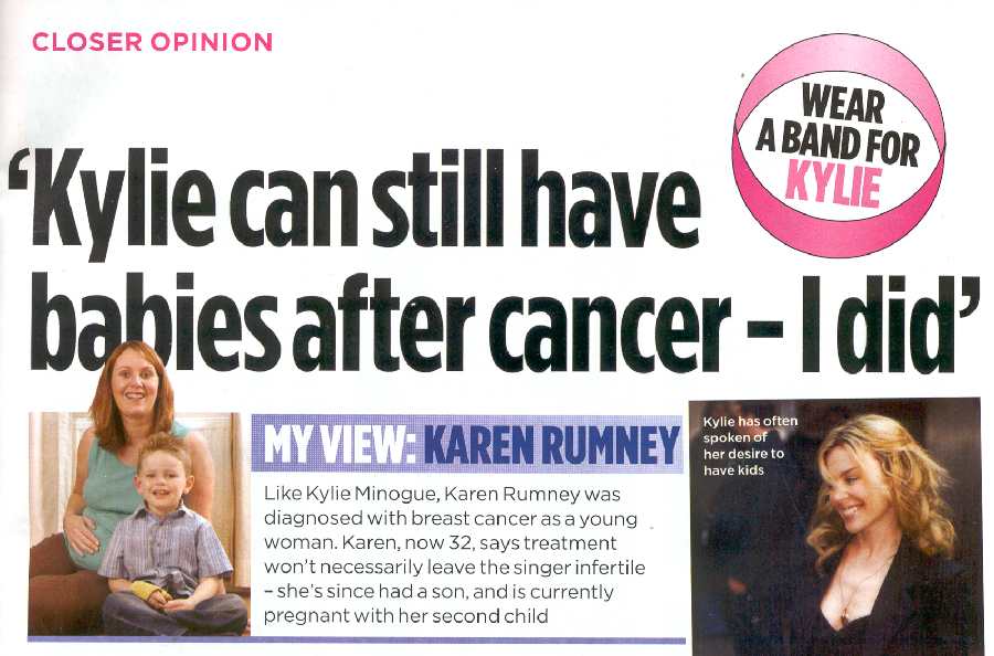 Kylie Minogue en la revista 'CLOSER' del 3 de junio de 2005