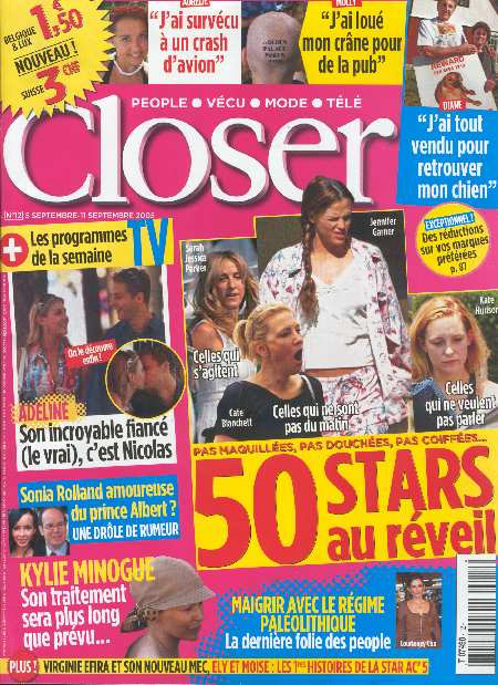 KYLIE MINOGUE EN CLOSER SEPTIEMBRE 2005