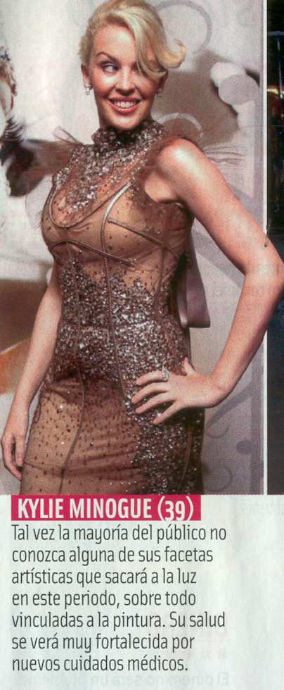 KYLIE MINOGUE EN LA REVISTE CURORE HOROSCOPOS 2008