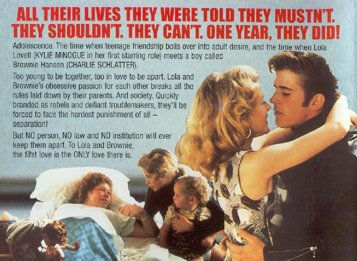 THE DELINQUENTS. CHARLIE SCHLATTER EN EL PAPEL DE BROWNIE Y KYLIE MINOGUE EN EL DE LOLA