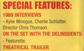 THE DELINQUENTS. CHARLIE SCHLATTER EN EL PAPEL DE BROWNIE Y KYLIE MINOGUE EN EL DE LOLA