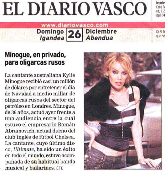 KYLIE MINOGUE EN RUSIA