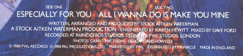 Kylie Minogue. Especially For You