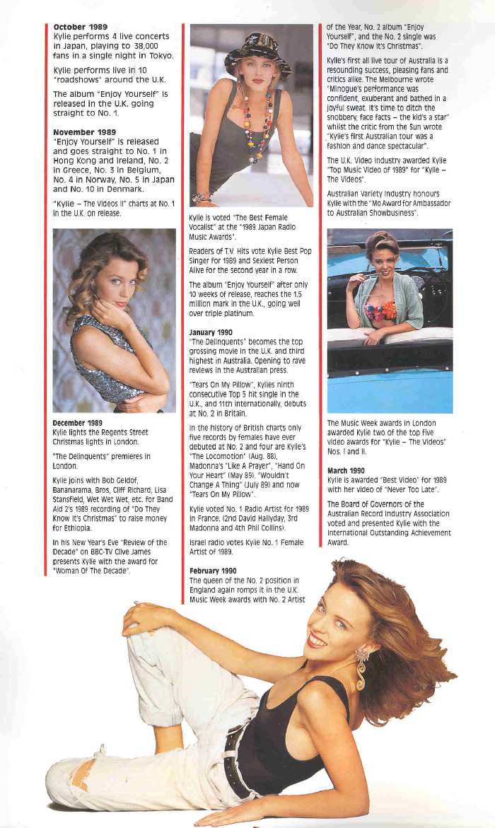 KYLIE MINOGUE ENJOY YOURSELF TOUR GUIDE