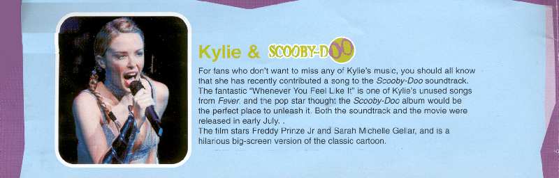 KYLIE MINOGUE. FEVER MAGAZINE