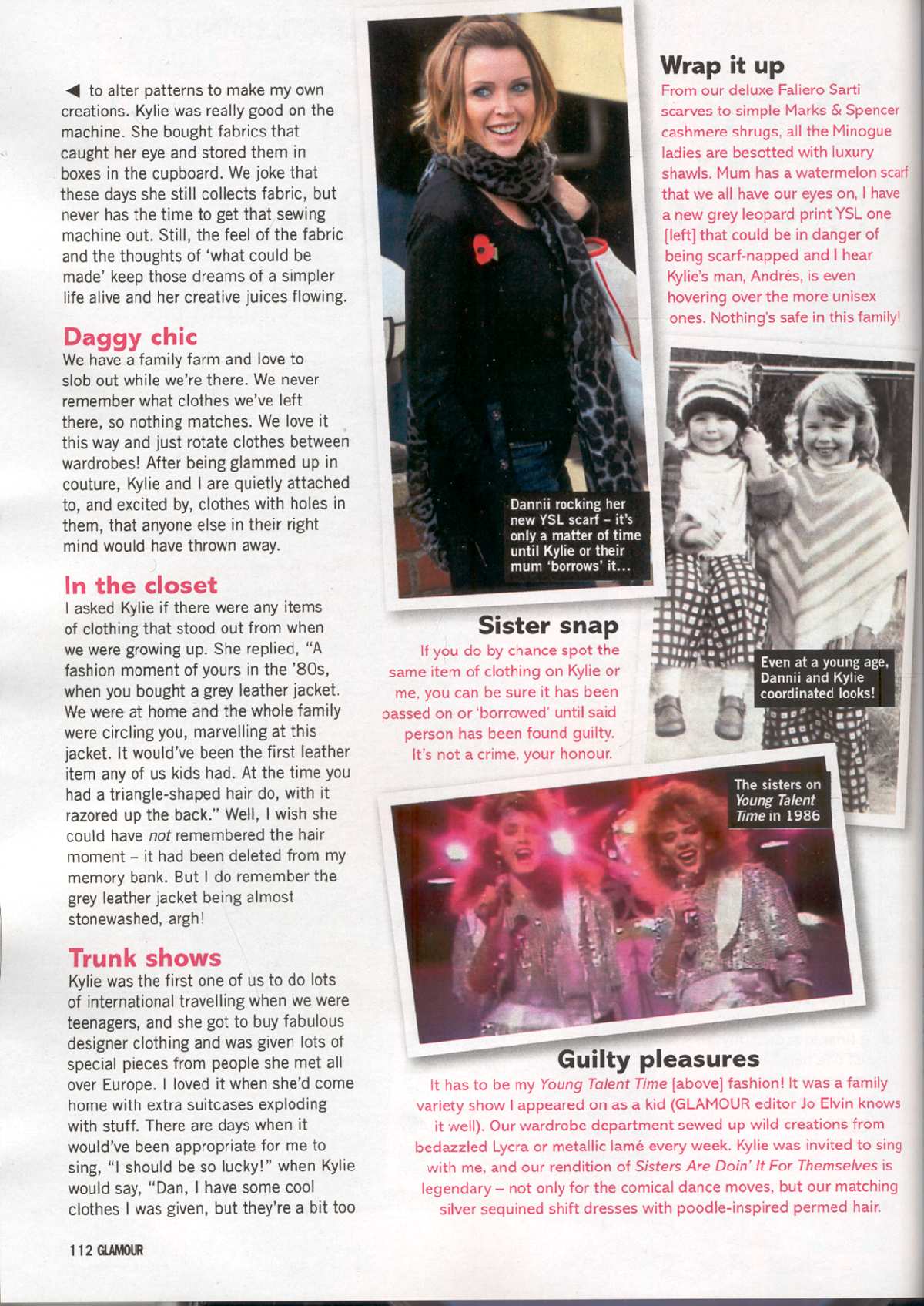 KYLIE MINOGUE. GLAMOUR BRITISH