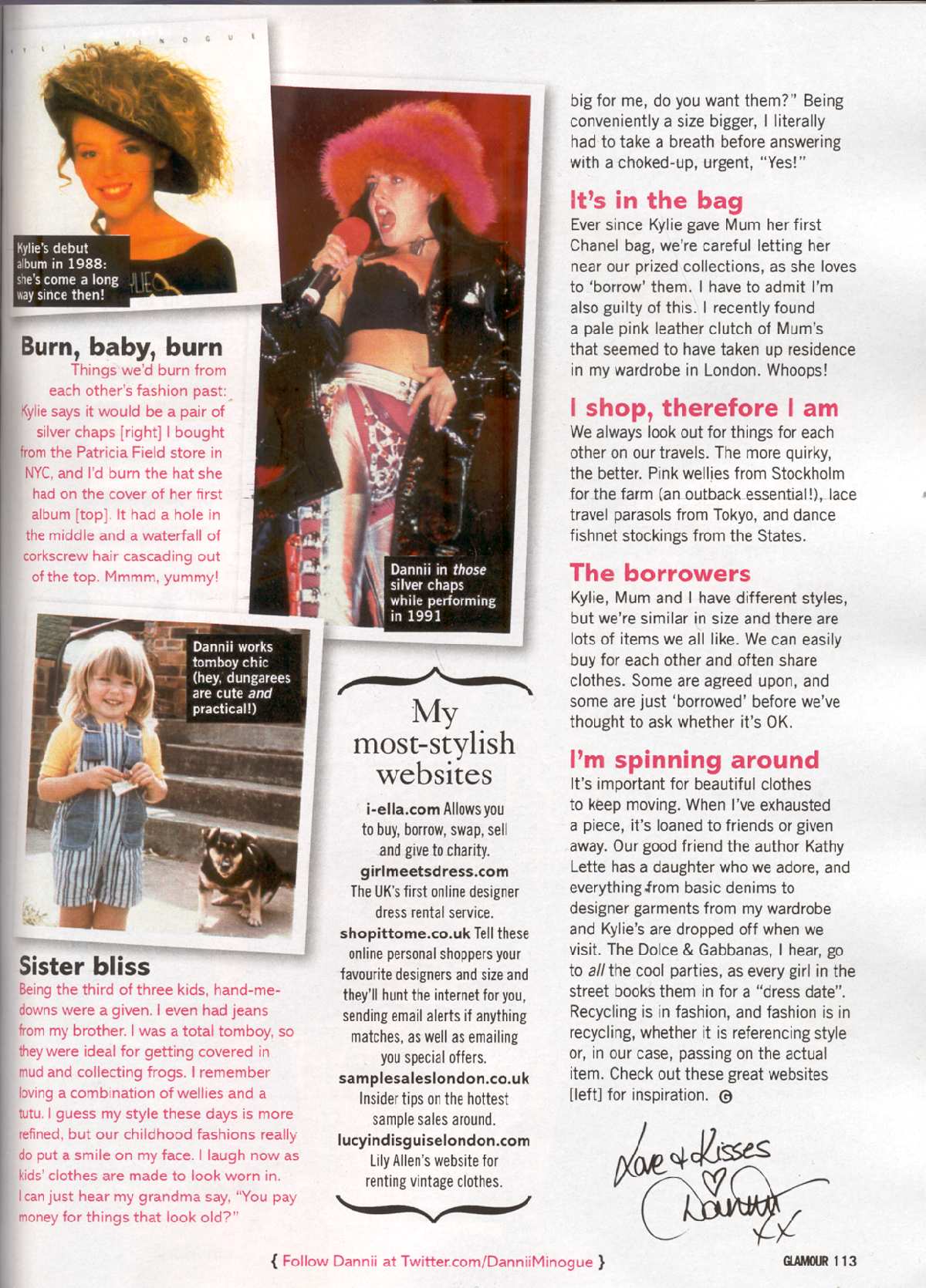 KYLIE MINOGUE. GLAMOUR BRITISH