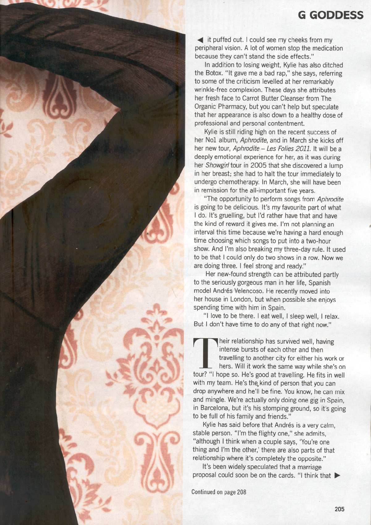 KYLIE MINOGUE. GLAMOUR BRITISH