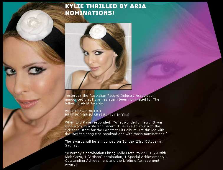 KYLIE MINOGUE NEWS