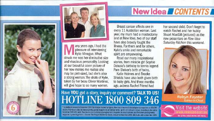 KYLIE MINOGUE EN NEW IDEA