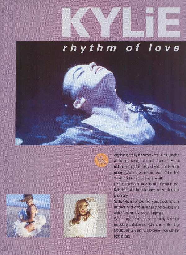 KYLIE MINOGUE 1991 PROGRAM