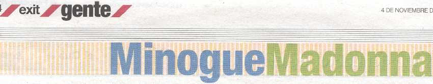 KYLIE MINOGUE. RECORTE DEL PERIODICO DE CATALUNYA