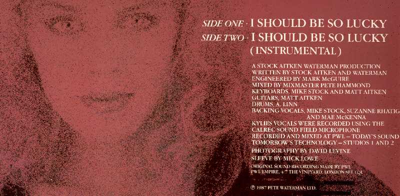 Kylie Minogue. I Should Be So Lucky