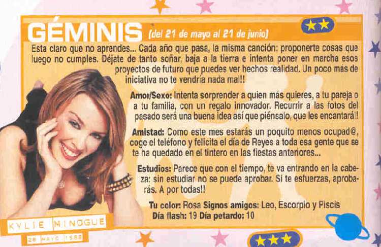 KYLIE MINOGUE EN STAR CLUB N.11