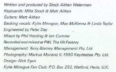 Kylie Minogue. Step Back In Time