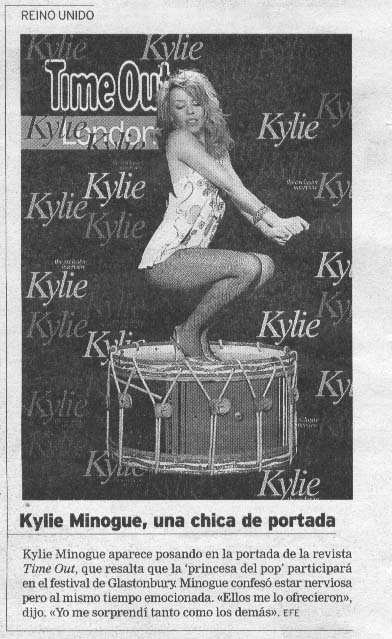 KYLIE MINOGUE EN EL DIARIO VASCO