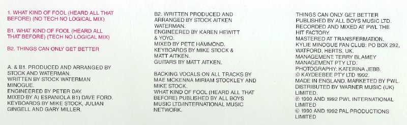 Kylie Minogue What Kind Of Fool