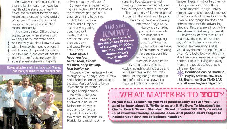 WOMAN'S OWN DE 6 DE JUNIO DE 2005