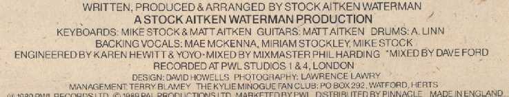 Kylie Minogue. Wouldn't Change A Thing